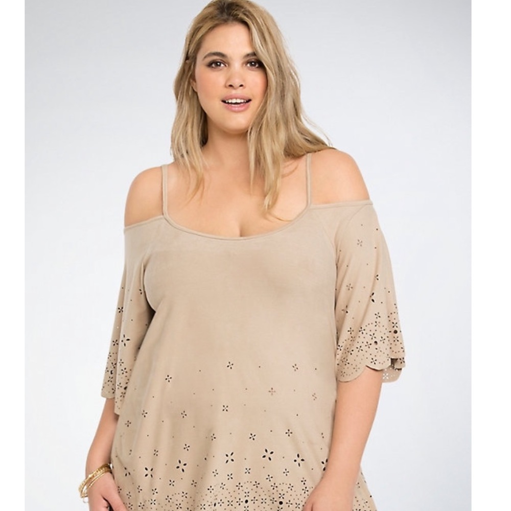 torrid faux suede top size 3x women